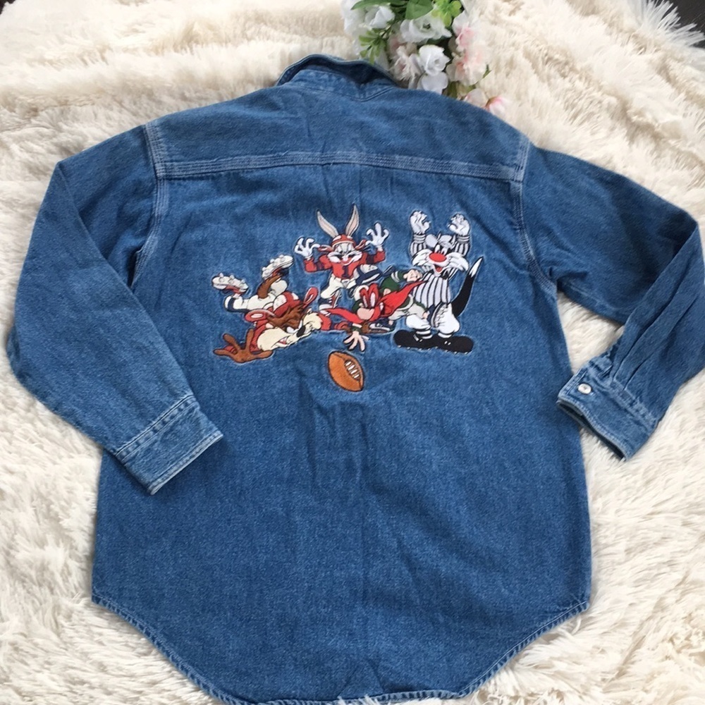 Vintage Acme Looney Toons Denim Button Shirt